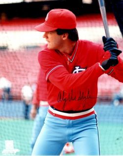 AUTOGRAPHED ANDY VAN SLYKE 8X10 St. Louis Cardinals photo
