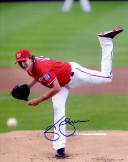 Autographed JOHN LANNAN 8X10 Washington Nationals Photo