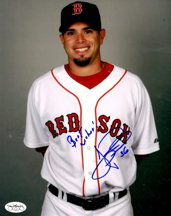AUTOGRAPHED JOEL PINEIRO 8X10  Boston Red Sox photo