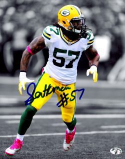 Autographed JAMARI LATTIMORE 8X10 Green Bay Packers Photo