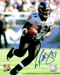Autographed LERON MCCLAIN 8X10 Baltimore Ravens Photo