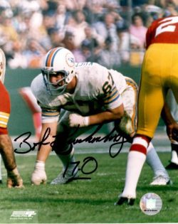 Autographed BOB KUECHENBERG 8x10 Miami Dolphins  photo