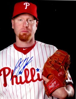 AUTOGRAPHED AARON COOK 8X10 Philadelphia Phillies Photo
