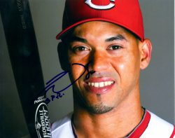 AUTOGRAPHED IVAN DEJESUS JR 8X10 Cincinnati Reds Photo