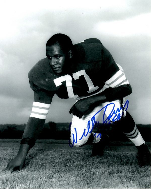 Autographed WILLIE DAVIS 8X10 photo Cleveland Browns