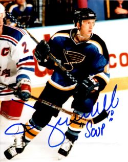 Autographed  JIM CAMPBELL 8X10 St. Louis Blues Photo