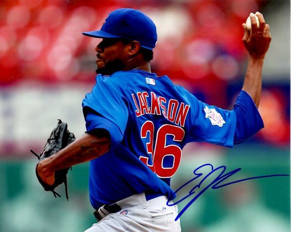 AUTOGRAPHED  EDWIN JACKSON 8X10 Chicago Cubs Photo