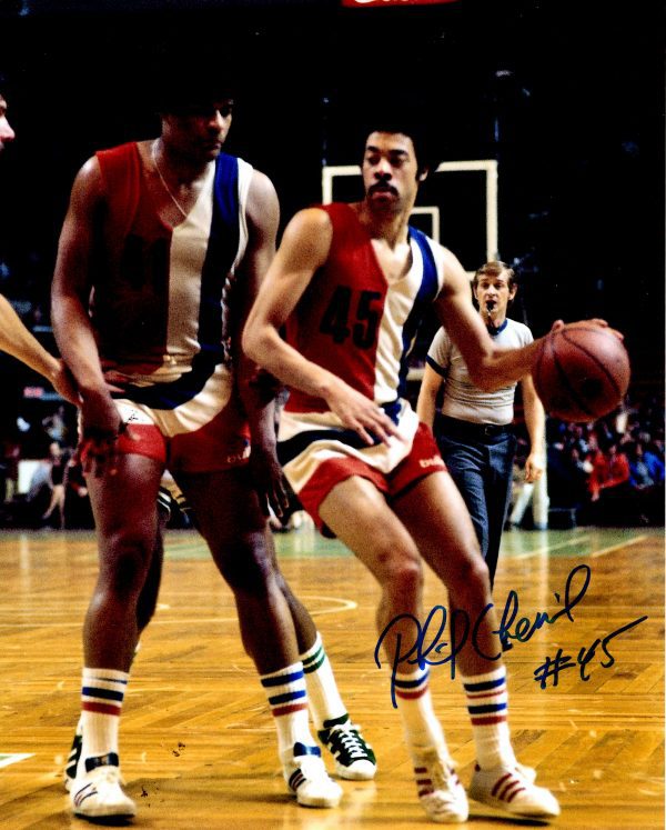 Autographed PHIL CHENIER 8x10 Washington Bullets Photo