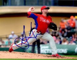 AUTOGRAPHED JUSTIN FRIEND 8X10 Philadelphia Phillies photo