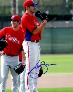 AUTOGRAPHED JOHN LANNAN 8X10 photo  Philadelphia Phillies