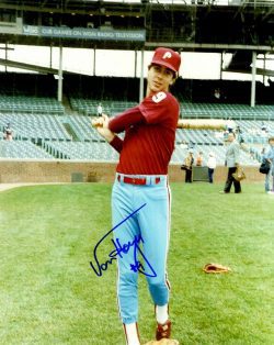 AUTOGRAPHED VON HAYES photo  Philadelphia Phillies