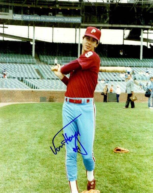 AUTOGRAPHED VON HAYES photo  Philadelphia Phillies