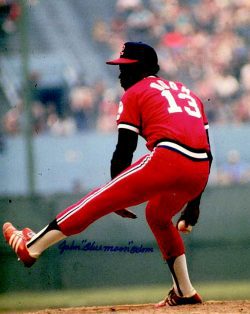 AUTOGRAPHED JOHN BLUE MOON ODOM 8X10 Cleveland Indians Photo