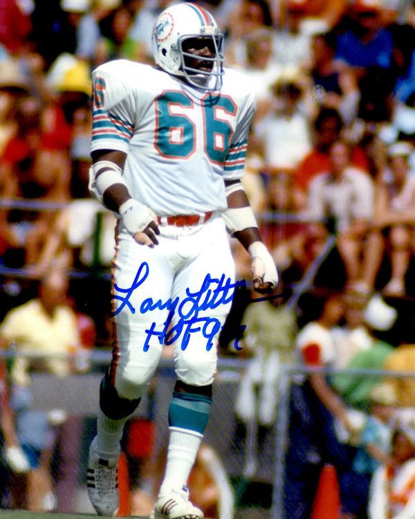 Autographed LARRY LITTLE 8x10 Miami Dolphins  photo