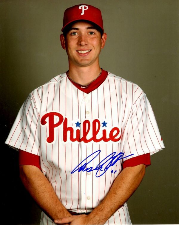 AUTOGRAPHED AUSTIN HYATT 8X10 Philadelphia Phillies Photo
