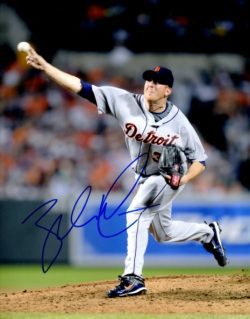AUTOGRAPHED ZACH MINER 8X10 photo  Detroit Tigers
