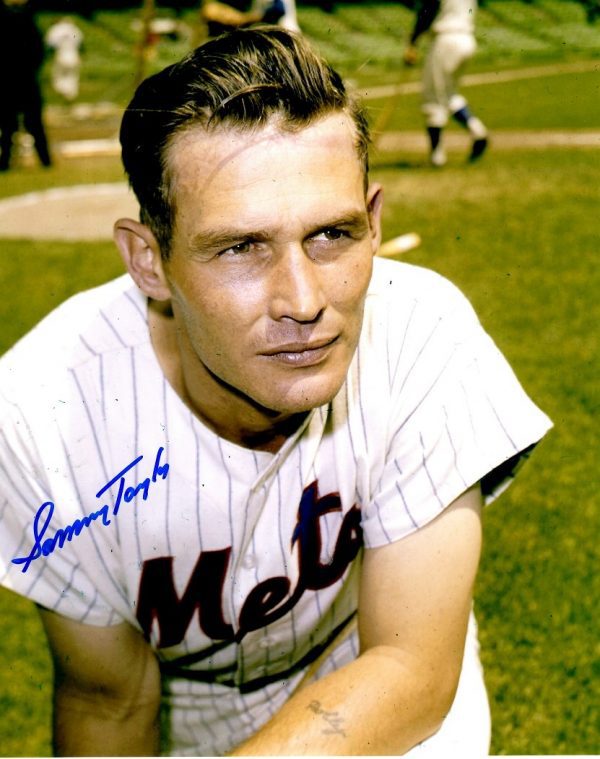 AUTOGRAPHED SAMMY TAYLOR 8X10 New York Mets photo