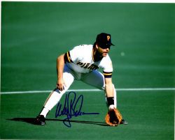 Autographed WALLY BACKMAN 8X10 Pittsburgh Pirates Photo