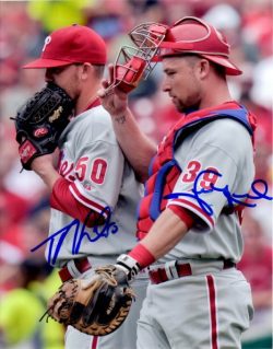 AUTOGRAPHED TYLER CLOYD & STEVEN LERUD 8X10 photo Philadelphia Phillies