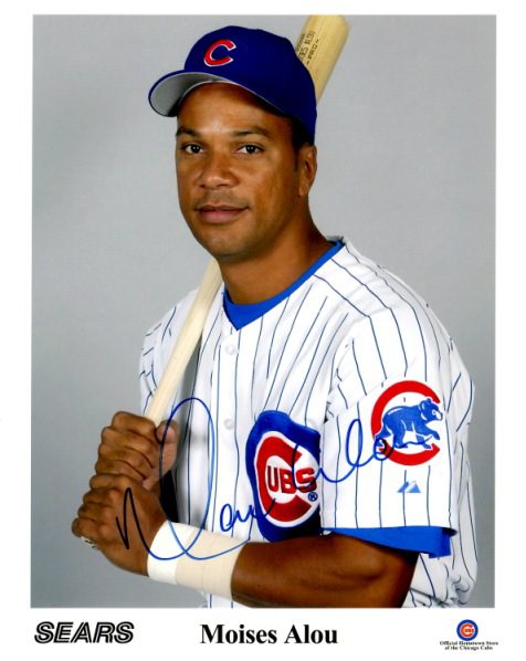 AUTOGRAPHED MOISES ALOU 8X10 Chicago Cubs photo