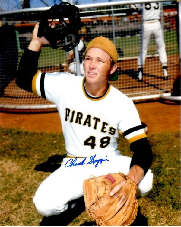Autographed CHUCK GOGGIN 8X10 Pittsburgh Pirates Photo