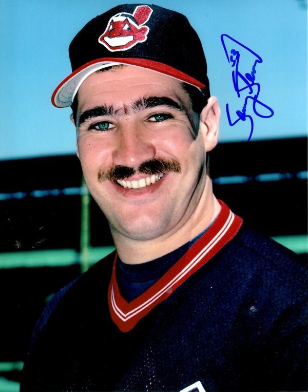 AUTOGRAPHED SAMMY STEWART  8X10 Cleveland Indians Photo