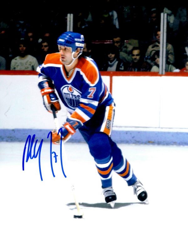 Autographed  PAUL COFFEY 8X10 Edmonton Oilers Photo