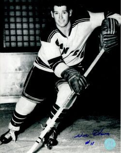 Autographed  VIC HOWE 8X10 New York Rangers Photo