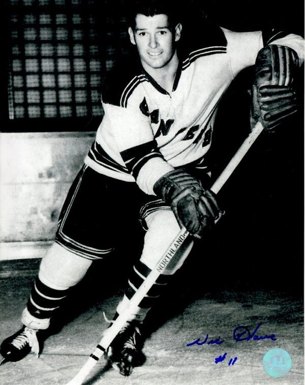 Autographed  VIC HOWE 8X10 New York Rangers Photo
