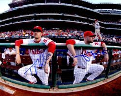 AUTOGRAPHED TYLER CLOYD & STEVEN LERUD 8X10 photo Philadelphia Phillies