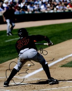 AUTOGRAPHED EUGENIO VELEZ 8X10 San Francisco Giants Photo