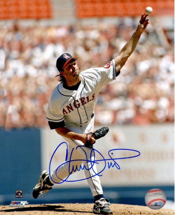 AUTOGRAPHED CHUCK FINLEY 8X10 California Angels Photo