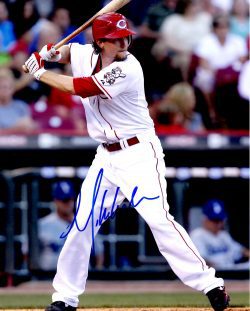 AUTOGRAPHED MIKE LEAKE photo Cincinnati Reds