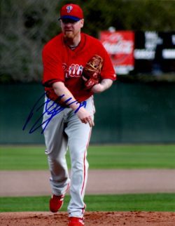 AUTOGRAPHED AARON COOK 8X10 Philadelphia Phillies Photo