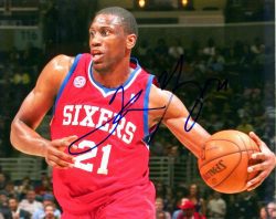AUTOGRAPHED THADDEUS YOUNG 8X10 Philadelphia 76'ers photo
