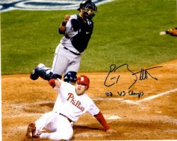 AUTOGRAPHED ERIC BRUNTLETT 8X10 Philadelphia Phillies Photo