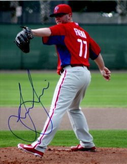 AUTOGRAPHED JUSTIN FRIEND 8X10 Philadelphia Phillies photo