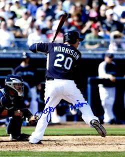 AUTOGRAPHED LOGAN MORRISON 8X10 Seattle Mariners Photo