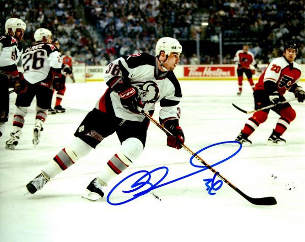 Autographed MATTHEW BARNABY 8X10 Buffalo Sabres Photo