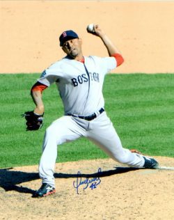 AUTOGRAPHED FRANKLIN MORALES 8X10  Boston Red Sox photo