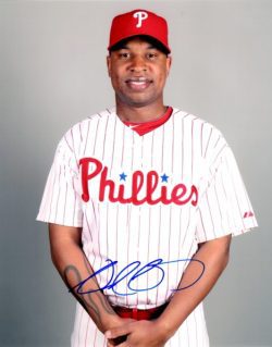 AUTOGRAPHED DELMON YOUNG 8X10 photo  Philadelphia Phillies