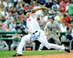 AUTOGRAPHED FRANKLIN MORALES 8X10  Boston Red Sox photo