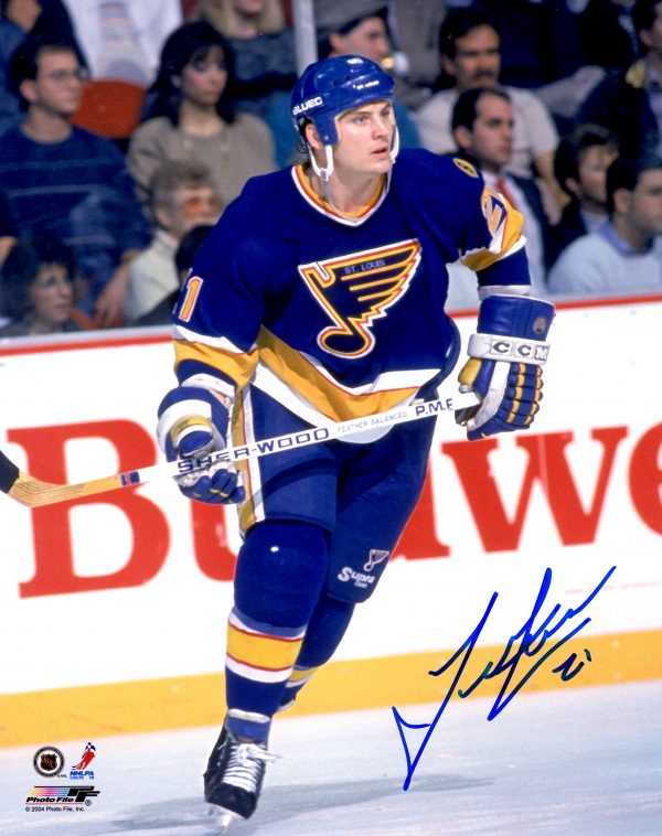 Autographed TODD EWEN 8x10 St. Louis Blues Photo