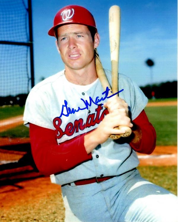AUTOGRAPHED GENE MARTIN 8X10 Washington Senators Photo