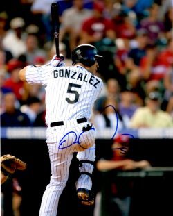 AUTOGRAPHED CARLOS GONZALEZ 8X10 Colorado Rockies Photo