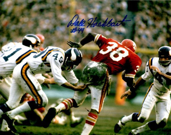 Autographed DALE HACKBART  8X10 Minnesota Vikings Photo