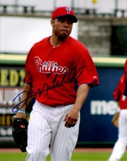 AUTOGRAPHED JERMAINE MITCHELL 8X10 photo  Philadelphia Phillies
