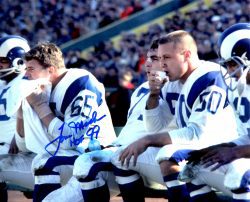 AUTOGRAPHED TOM MACK  8x10 Los Angeles Rams Photo