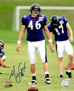 Autographed MORGAN COX 8X10 Baltimore Ravens Photo