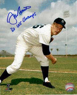 AUTOGRAPHED JIM BOUTON 8X10 New York Yankees Photo